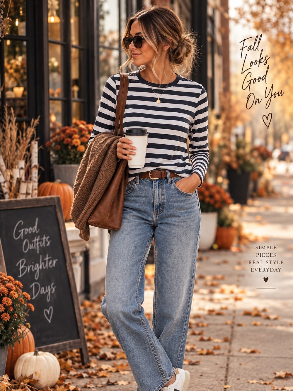 GAP Super Soft Striped Crewneck Top Size M Cotton Modal Navy Cream